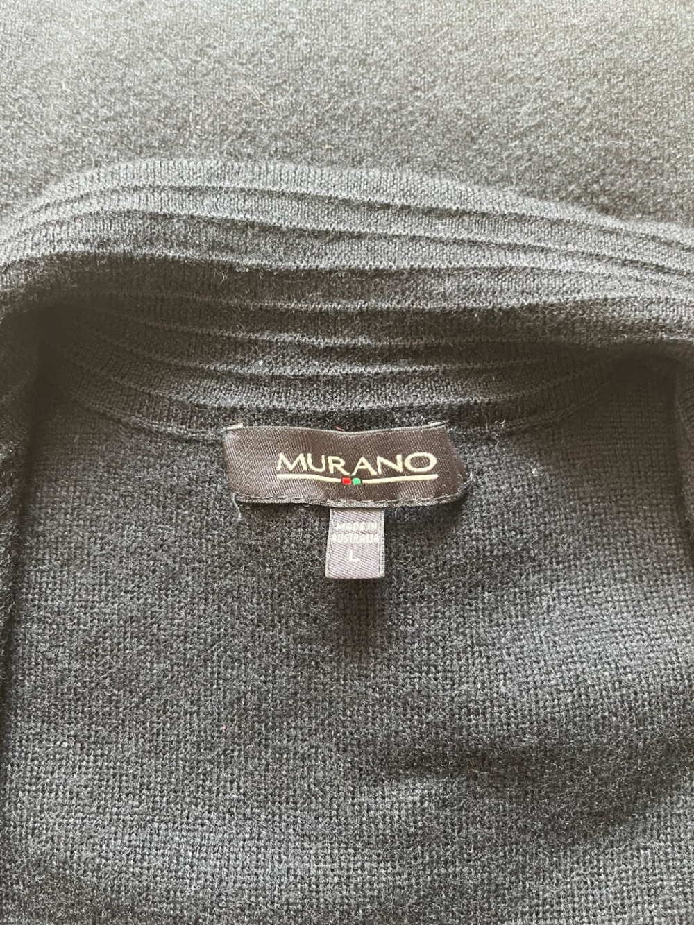 Murano Black Merino Wool Full Zip Vest Women's Sz L - Picture 6 of 11